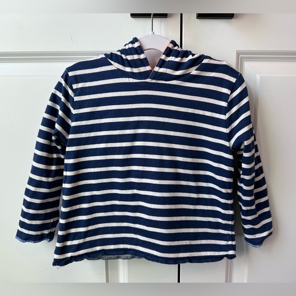 Mini Boden Colorblock/Striped Reversible Hoodie (Size 2-3) - Picture 4 of 5